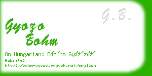 gyozo bohm business card